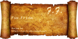 Fux Frida névjegykártya